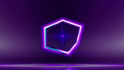Poster - vibrant geometric shapes shifting and rearranging in a seamless loop, creating a dynamic