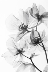 Poster - Black and White Flowers Arrangement