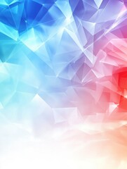 Wall Mural - Technology bright low poly connection abstract background. Blue and red blurred futuristic vector design