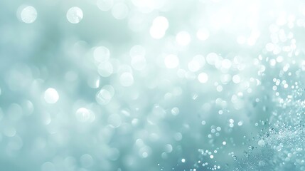 Poster - Abstract light and bokeh background in blue and white colors.