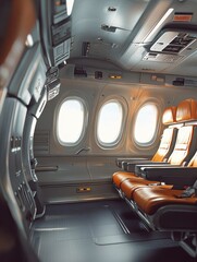 Poster - ai aircraft interior generated illustrations