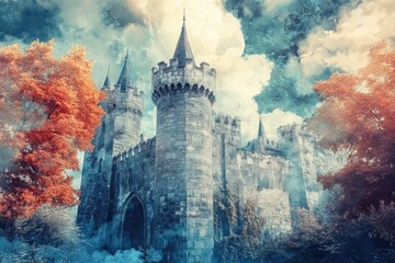 Wall Mural - Castle in forest