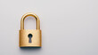 © NongKirana - large golden padlock with keyhole symbolizes security and protection