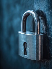 Poster - A prominent padlock image symbolizes the essential need for healthcare data security in hospitals, emphasizing the importance of protecting sensitive patient information from unauthorized access