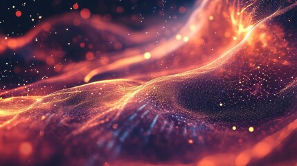 Poster - abstract polygonal space. background with connecting dots and lines. artificial intelligence technol