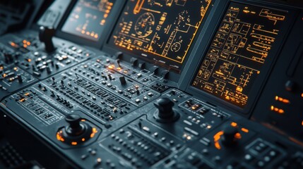 Poster - detailed schematic of aircraft control surface manufacturing