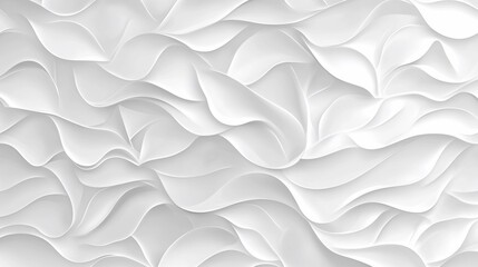 Wall Mural - Abstract white wavy texture background, design element