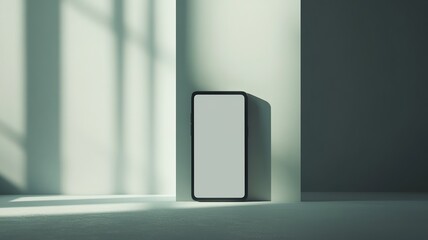 Leinwandbilder - Realistic smartphone mockup with a blank screen, perfect for app design, branding, or presentation purposes. Clean and modern style.

