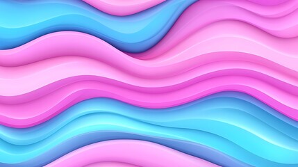 Poster - Abstract Pastel Waves Pink and Blue Hues Seamless Motion Background Gentle Flowing Artistic Texture