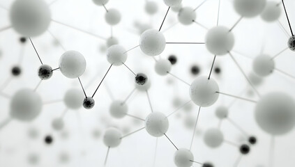 Poster - A network of interconnected spheres, each representing different connections and collaborations in the digital world