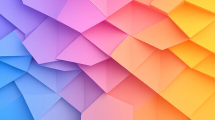 Poster - A lively flow of interlocking polygons, seamlessly shuffling their positions in a continuous,