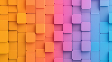 Poster - A lively flow of interlocking polygons, seamlessly shuffling their positions in a continuous,