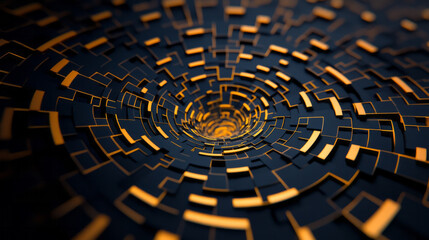 Poster - A flowing transformation of interwoven geometric motifs, culminating in a continuous cycle that