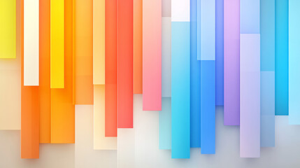 Poster - A sleek graphical display of dynamic color bars, each morphing in height to produce an