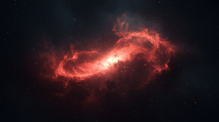 Poster - A nocturnal wonder: shifting nebula tendrils parted to reveal an enormous, glowing eye, faint star