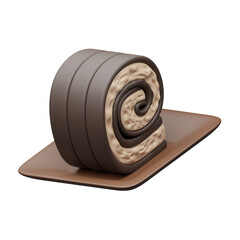 Wall Mural - Roll cake 3d illustration