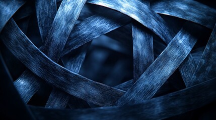 Poster - Blue wood weave abstract background texture