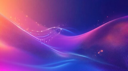 Poster - Background gradient with holographic futuristic interface, next-gen digital overlay