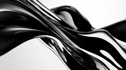Poster - Black and white background, contrast and elegance