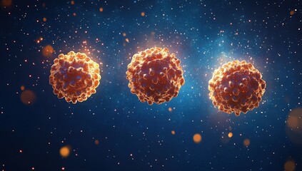 Poster - Microscopic Cellular Structures: Unveiling the Intricate Details of  Biological Cells, Exploring  Cellular Processes with Stunning Visuals