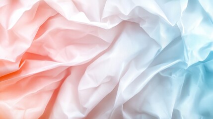 Poster - An aesthetic view of a wrinkled fabric featuring elegant blue and orange gradients, evoking feelings of creativity and inspiration in fashion and design.