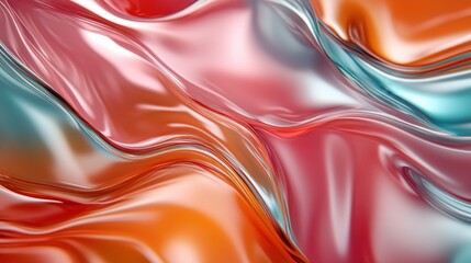 Poster - A captivating abstract image features smooth waves in warm hues, creating a soothing visual experience that evokes feelings of calmness and serenity.