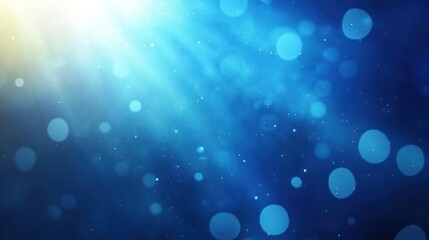 Poster - Blue background with gradient and light flare, soft illumination