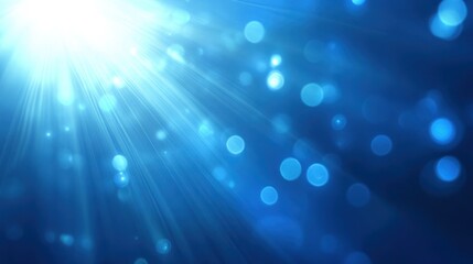 Poster - Blue background with gradient and light flare, soft illumination