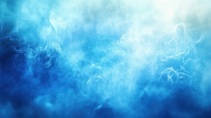 Poster - Blue background with smooth blurred texture, dreamy and artistic