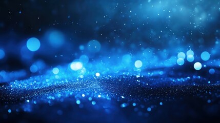 Poster - Blue glow background, illuminated and atmospheric