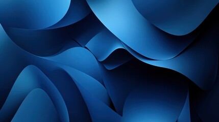 Poster - Blue geometric background, dynamic shapes and patterns