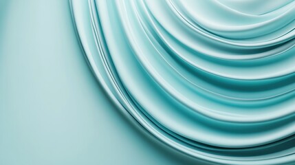 Poster - This image depicts soft flowing shape textures in tranquil teal shades, providing a visually soothing experience that resonates with calmness and tranquility.