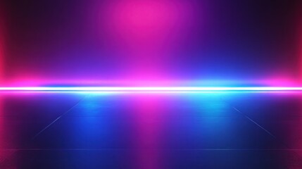 Poster - Blurred futuristic neon technology background, with a sci-fi glow