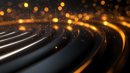 Poster - Bokeh circles background with soft glowing lights