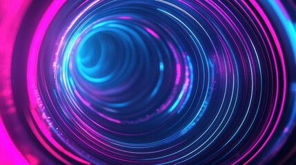 Poster - Bokeh motion background with glowing circles