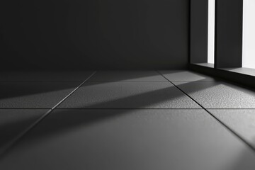 Poster - Minimalist gray surface with elegant empty area for overlay text.