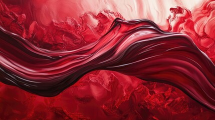 Poster - A stream of flowing red wine in mid-motion, evoking a sense of indulgence, elegance, and luxury, with smooth textures and rich hues creating a beautiful visual harmony.