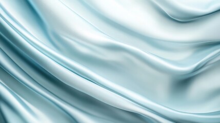 Poster - An exquisite image showcasing soft silk in calming shades of blue, gracefully draped to create a smooth and inviting surface that evokes feelings of relaxation and tranquility.