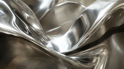 Aufkleber - An abstract viewpoint of polished stainless steel being machined in a metalworking environment, emphasizing the precision and skill involved in industrial manufacturing.