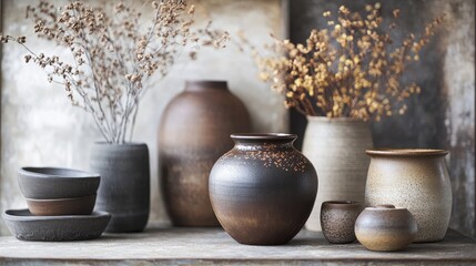 Poster - Circular jars filled with rich chocolate hues, blending seamlessly with artistic splashes and textures, evoking warmth and comfort in natural tones.