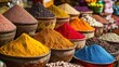 © Vladimir - Colorful spices in Marrakech market.