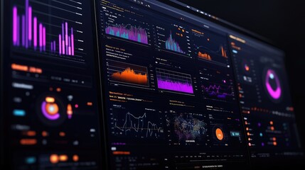 Poster - Digital marketing strategy dashboard, illustrating content curation, audience targeting, and engagement analysis through interactive visual elements.