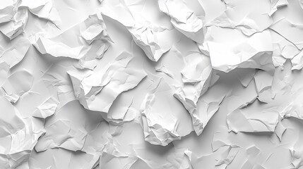 Poster - Crumpled White Paper Texture Background