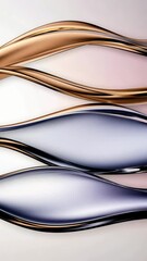 Poster - Waves of pastel colors blend harmoniously, forming an artistic composition with a captivating flow and texture