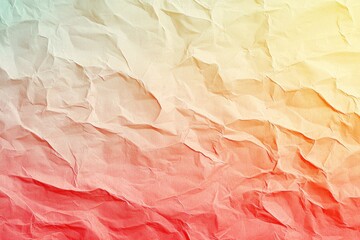 Poster - Wrinkled paper texture with a gradient of colors, creating a vibrant and artistic background for various design projects and presentations.