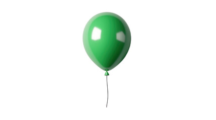 Poster - Green balloon floating with transparent background