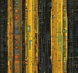 Fototapete - Illustration of abstract technology background.