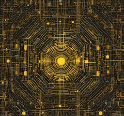 Poster - illustration of abstract technology background.