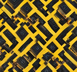 Poster - illustration of abstract technology background.