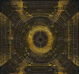 Poster - illustration of abstract technology background.